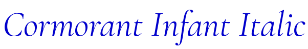 Cormorant Infant Italic الخط